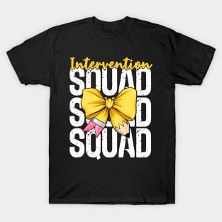 Early Intervention Pencil Coquette Bow Intervention Squad T-Shirt